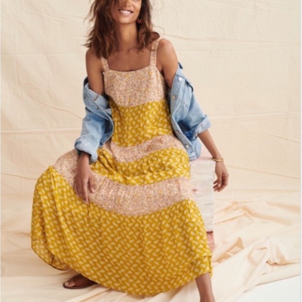 Madewell Tiered Floral Midi Dress